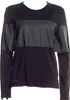 Comme des Garçons Japan. Black Cotton Blend Crew Neck Long Sleeve Top