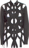 Comme des Garçons Japan. SHIRT.  Black/Grey Printed Long Sleeve Button-Up Top
