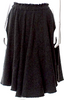 Comme des Garçons Japan. Black Wool Blend Knee-Length Skirt