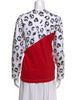 Comme des Garçons  Japan. White Animal Print Crew Neck Top