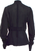 Dolce & Gabbana Italy. Black Mock Neck Long Sleeve Button-Up Top