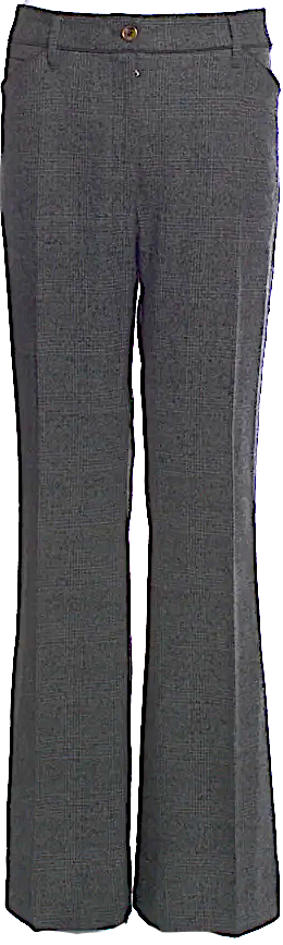Dolce & Gabbana ITALY. GREY PLAID PRINT Nylon Flared Pants