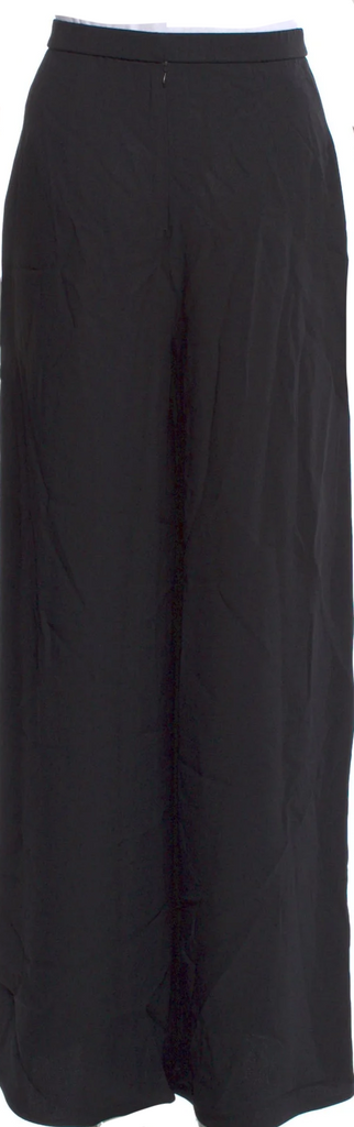 Donna Karan NYC. Black Rayon Extra Wide Leg Pants