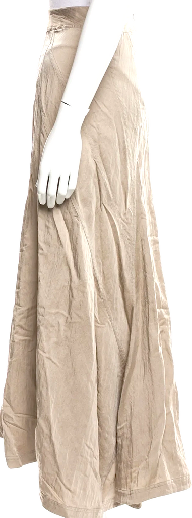 Donna Karan. Grey Viscose Blend Midi Length Skirt
