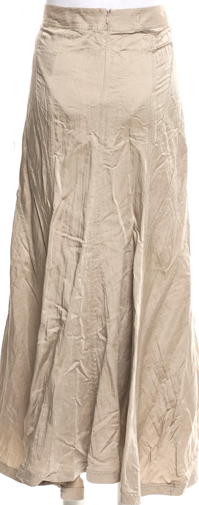 Donna Karan. Grey Viscose Blend Midi Length Skirt