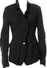 Donna Karan NY. Black Draped Collar Blazer