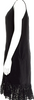 GENNY ITALY. Black Silk Blend Lace/Pleated Accents Dress