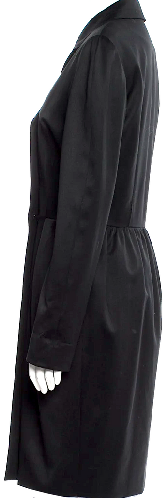 Genny Italy. Black Wool Peacoat