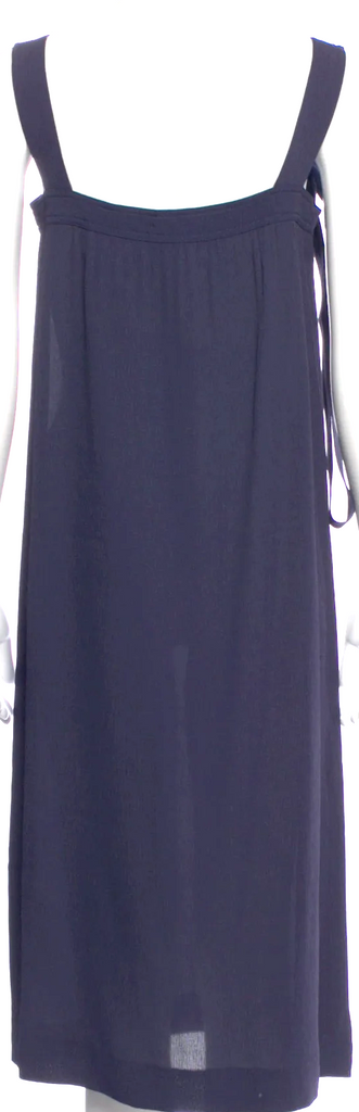 Givenchy Paris.  Blue Viscose Blend Sleeveless with Square Neckline Dress