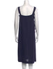 Givenchy Paris.  Blue Viscose Blend Sleeveless with Square Neckline Dress
