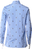 Gucci ITALY.  2017 Collection ALLESANDRO MICHELE. Blue Viscose/Cotton Striped Blouse