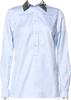 Gucci Italy. 2014 Collection Blue Long Sleeve Button-Up Top