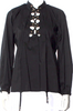 Gucci Italy. Black Pleated Accent Tie Front Long Sleeve Blouse