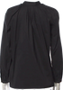 Gucci Italy. Black Pleated Accent Tie Front Long Sleeve Blouse