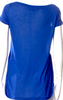 Gucci Italy. Blue Silk Bateau Neckline Top