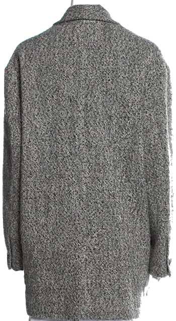 Isabel Marant Paris. Grey Tweed Pattern Peacoat