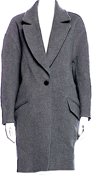 Isabel Marant Paris. Grey Long Wool Coat