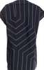Issey Miyake Japan.Cotton/Nylon Blend Striped Scoop Neck Tunic