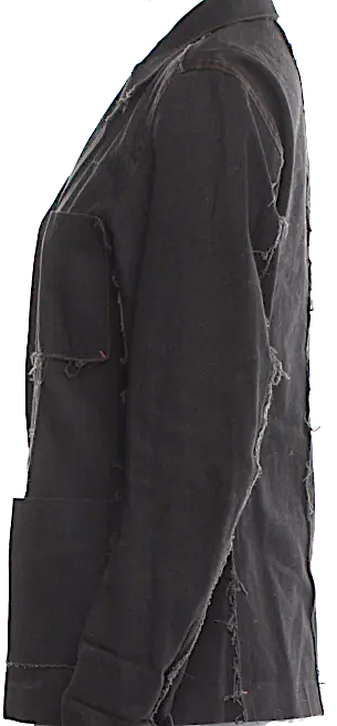 Issey Miyake Japan. Vintage Grey Cotton Distressed Blazer
