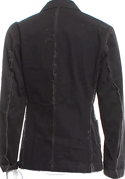 Issey Miyake Japan. Vintage Grey Cotton Distressed Blazer