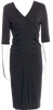 Jil Sander. Black Silk 3/4 Sleeve Dress