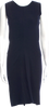 Jil Sander. Midnite Blue Viscose Blend Sheath Dress