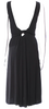 JIL SANDER Black Silk Midi Length Sheath Style Backless Dress