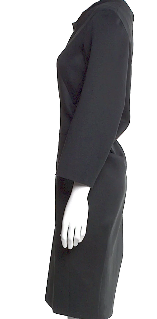 Jil Sander Cowl Neck Black Knee-Length Dress