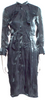 Jil Sander Dark Blue Ruffle Embellishment Mock Neck Knee-Length Dress