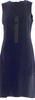 Jil Sander Vintage Dark Blue Silk Knee-Length Dress