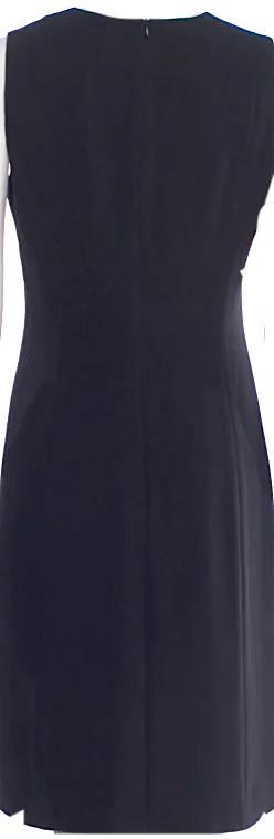 Jil Sander Vintage Dark Blue Silk Knee-Length Dress