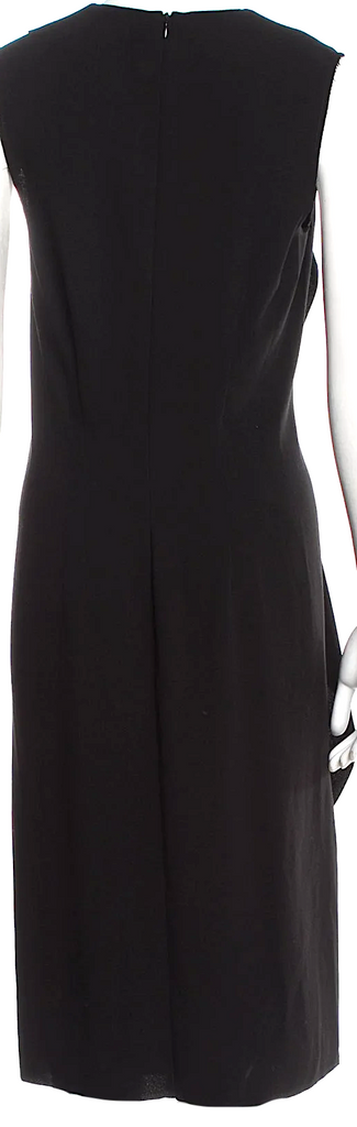 Joseph London. Black Acetate Blend. NEW W/TAGS One-Shoulder Midi Length Dress