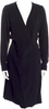 Joseph London. Black Plunge Neckline Knee-Length Dress