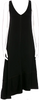 Joseph LONDON. Black Acetate Blend V-Neck Long Dress