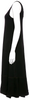 Joseph LONDON. Black Acetate Blend V-Neck Long Dress
