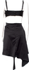 J.W. Anderson UK. Black Acetate/Elastane Square Neckline Long Dress