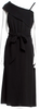 J.W. Anderson UK. Black Viscose Blend One-Shoulder Long Dress
