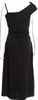 J.W. Anderson UK. Black Viscose Blend One-Shoulder Long Dress