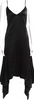 J.W. Anderson UK. Black Viscose V-Neck Midi Length Dress