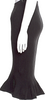 Khaite NYC. NEW W/TAG Black Wool Knee-Length Skirt