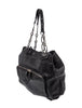 Lanvin Paris. Vintage XL Black Leather Shoulder Bag