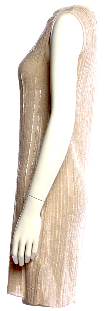 Maison Margiela Paris. 2016 Collection Metallic Viscose Blend Mini Dress