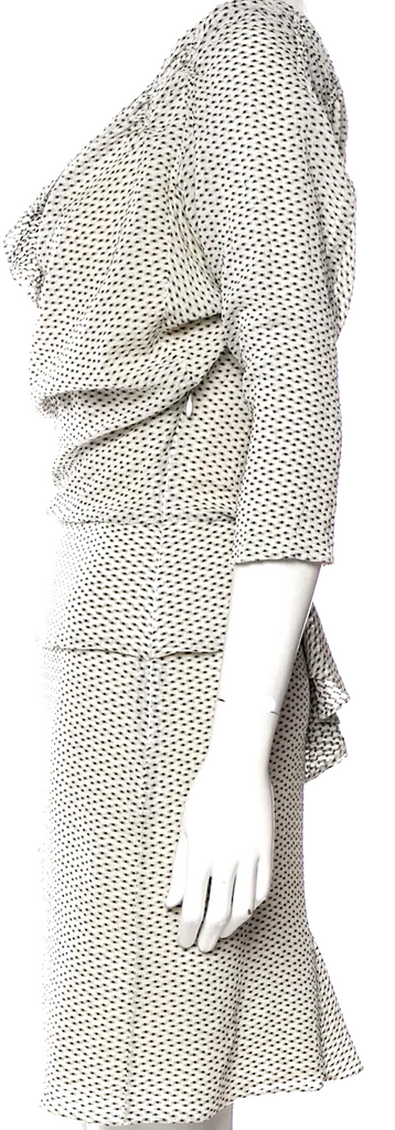 Maison Mayle NY.  Jane Mayle. Silk Printed Knee-Length Dress