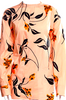 Marni Italy. Floral Print Coral Collar Cowl Neck Blouse