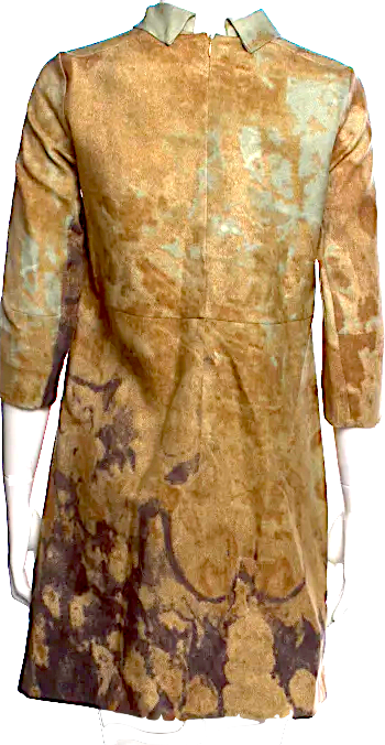 Marni ITALY. Brown Wool SILK Tye-Dye Print Mini Dress