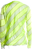 Meryll Rogge Belgium. 2025 Andam Paris Fashion Prize Winner! Chartreuse Semi Sheer Striped Crew Neck Top