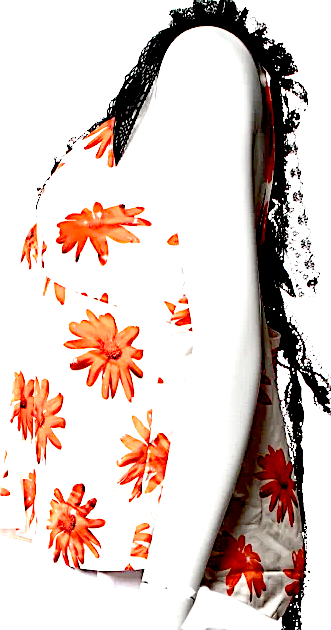 Meryll Rogge Belgium/Milan. (Dries Van Noten, now Marni Designer) Viscose Blend  Floral Print V-Neck Top