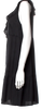 MIU MIU Italy. Black Viscose Vintage V-Neck Mini Dress