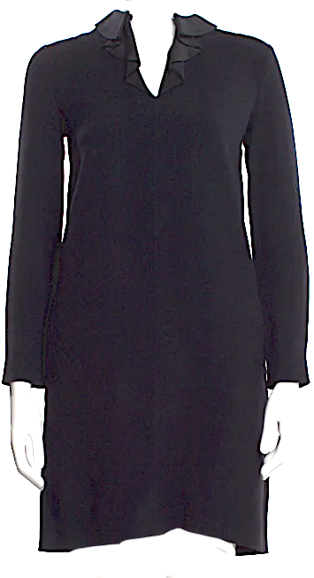 Miu Miu Italy. Black Silk 2014 Collection Mini Dress