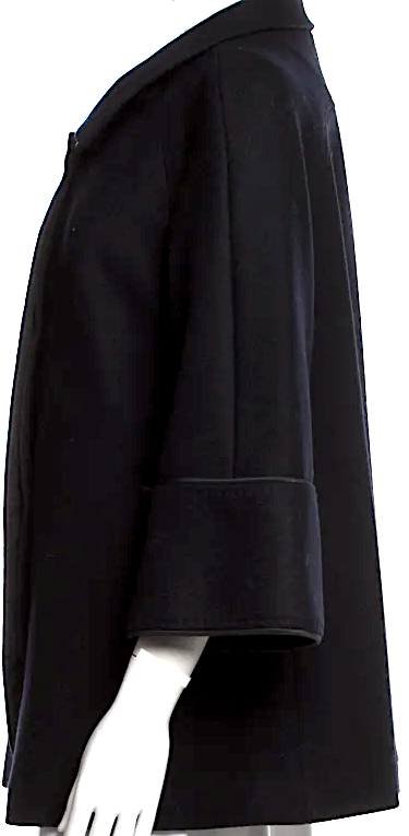 MAX MARA ITALY. Black Virgin Wool Jacket